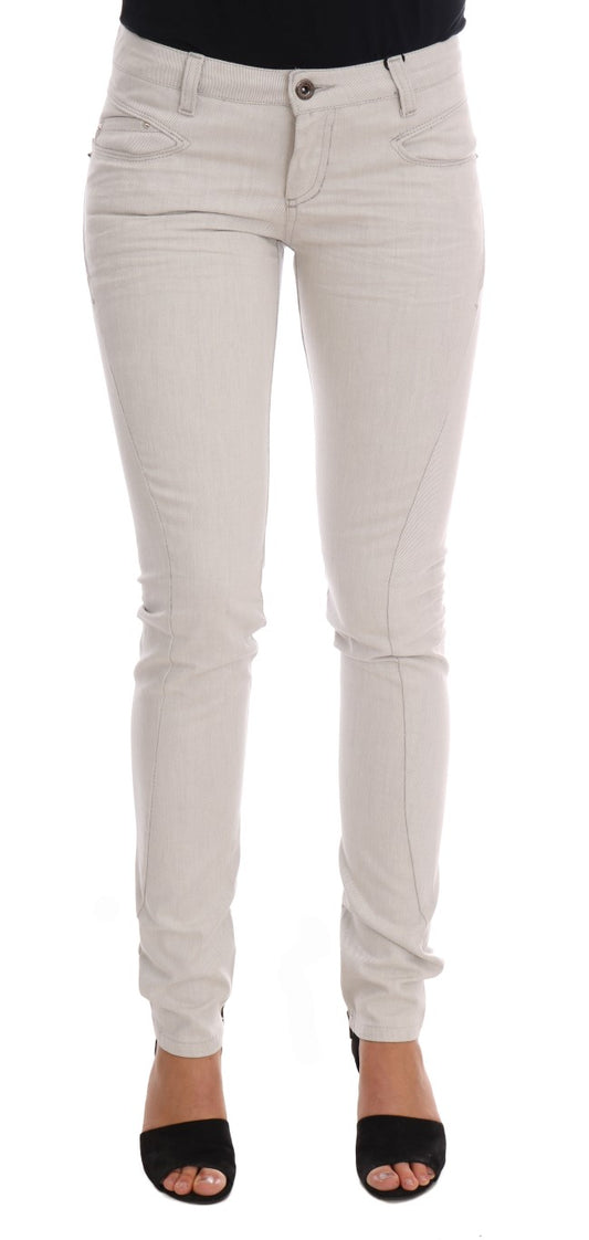 Costume National C’N’C white slim cotton stretch jeans