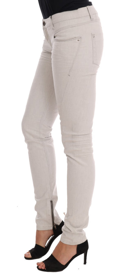 Costume National C’N’C white slim cotton stretch jeans