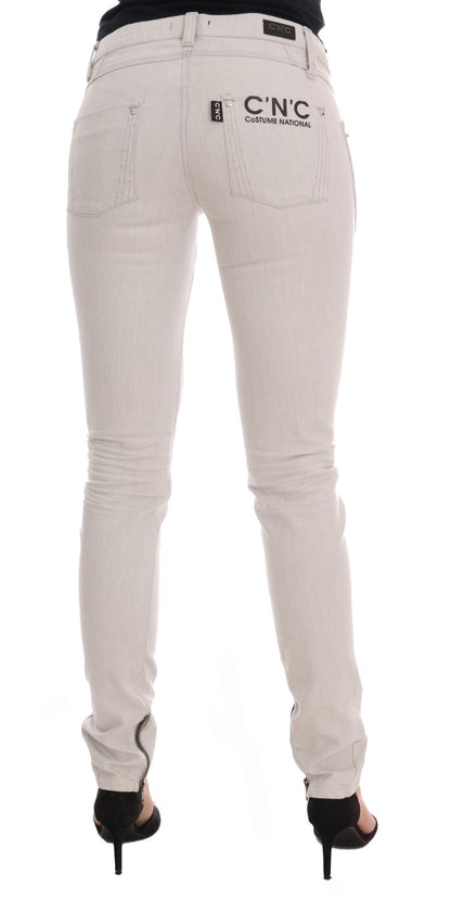 Costume National C’N’C white slim cotton stretch jeans