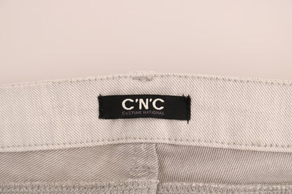 Costume National C’N’C white slim cotton stretch jeans