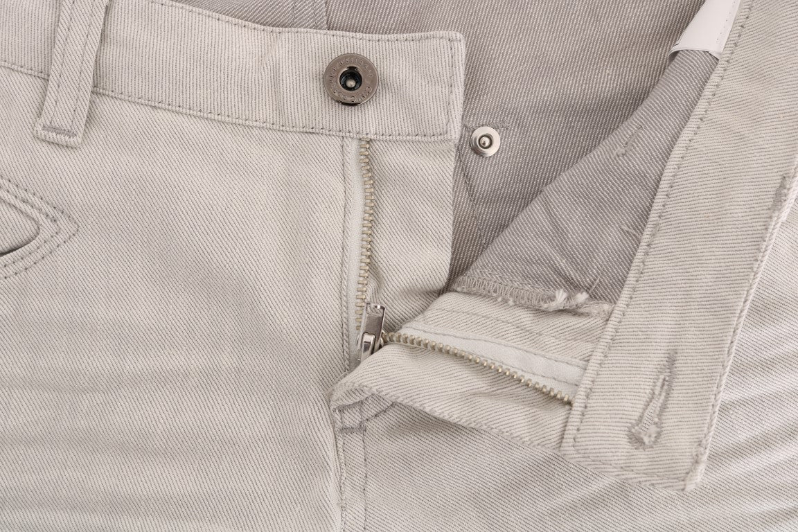 Costume National C’N’C white slim cotton stretch jeans
