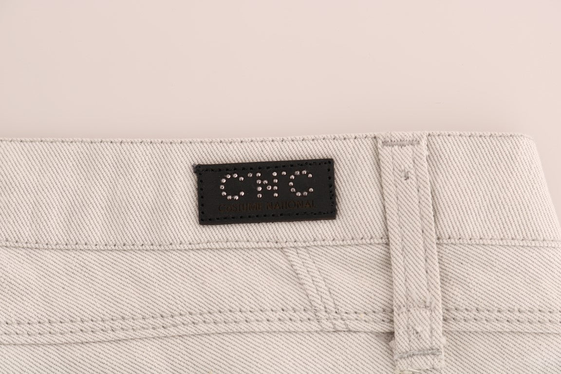 Costume National C’N’C white slim cotton stretch jeans