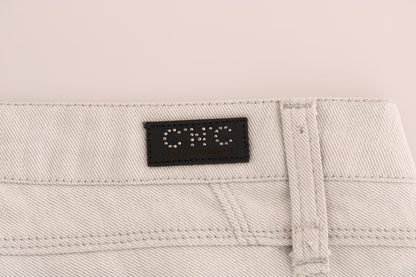 Costume National C’N’C white slim cotton stretch jeans