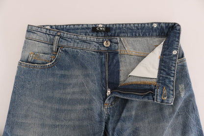 Costume National C’N’C blue cotton stretch denim jeans