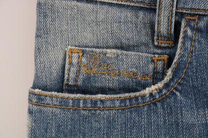 Costume National C’N’C blue cotton stretch denim jeans