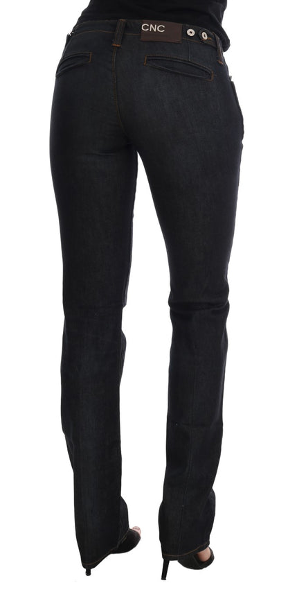 Dark blue Costume National C’N’C slim fit cotton jeans