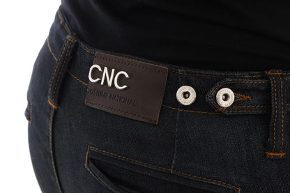 Dark blue Costume National C’N’C slim fit cotton jeans
