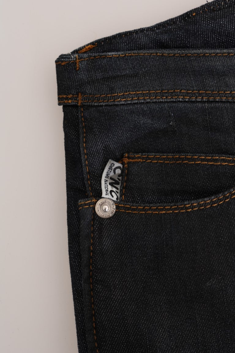 Dark blue Costume National C’N’C slim fit cotton jeans