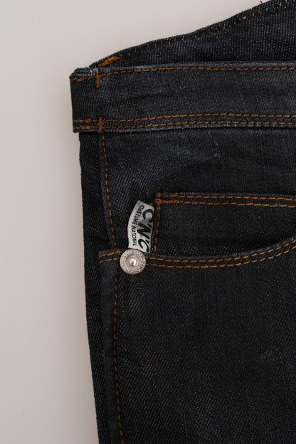 Dark blue Costume National C’N’C slim fit cotton jeans