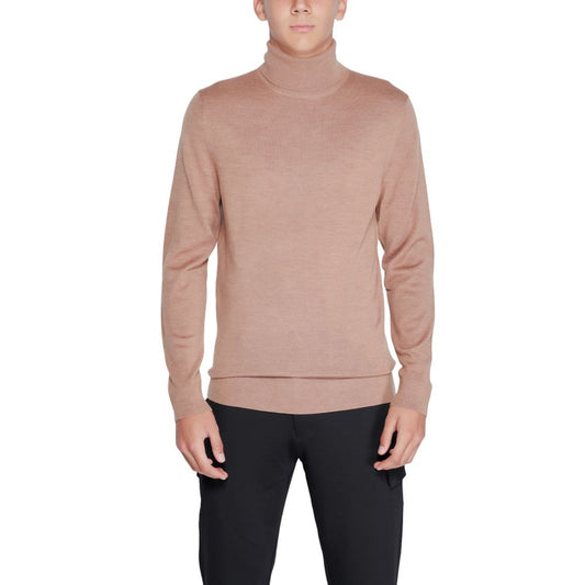 Calvin Klein Merino-Wool Turtleneck Sweater – Beige