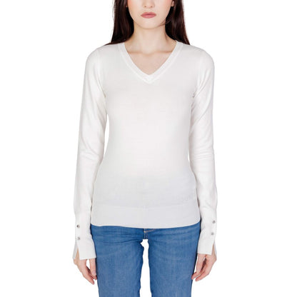 Guess White Cotton Sweatshirt