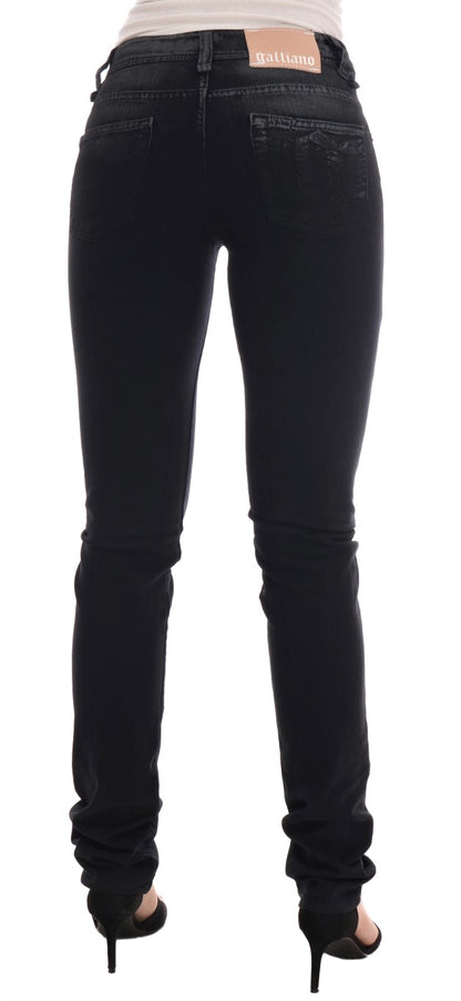 John Galliano Gray Wash Regular Fit Stretch Cotton Jeans