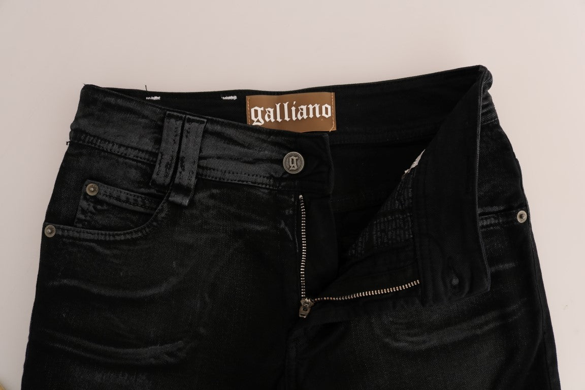 John Galliano Gray Wash Regular Fit Stretch Cotton Jeans