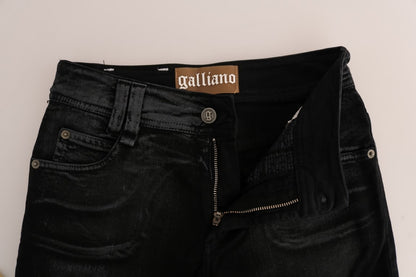 John Galliano Gray Wash Regular Fit Stretch Cotton Jeans