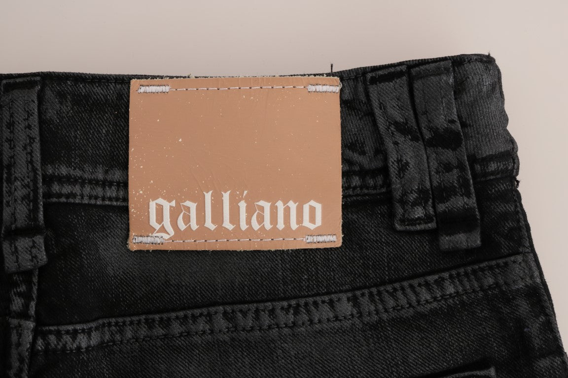 John Galliano Gray Wash Regular Fit Stretch Cotton Jeans