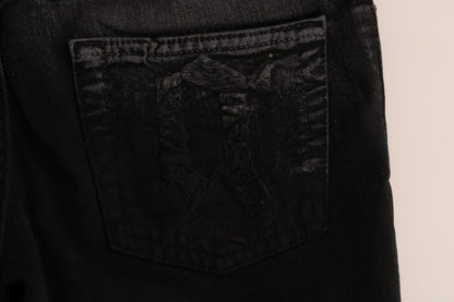 John Galliano Gray Wash Regular Fit Stretch Cotton Jeans