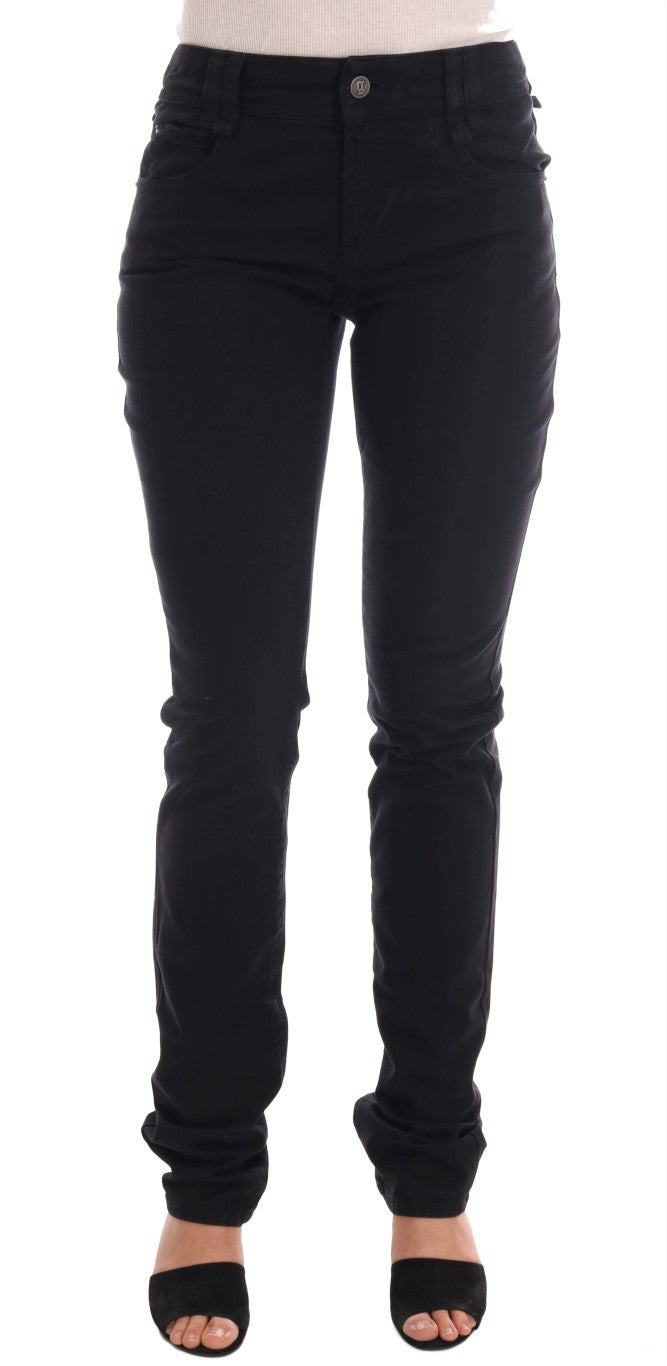 Black John Galliano cotton stretch denim jeans