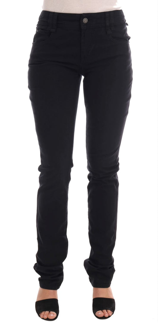 Black John Galliano cotton stretch denim jeans