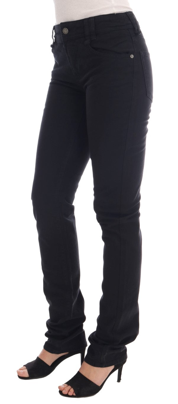 Black John Galliano cotton stretch denim jeans