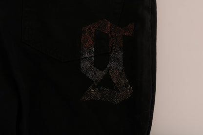 Black John Galliano cotton stretch denim jeans