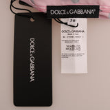 Dolce & Gabbana Pink Polka Dotted Silk Blouse