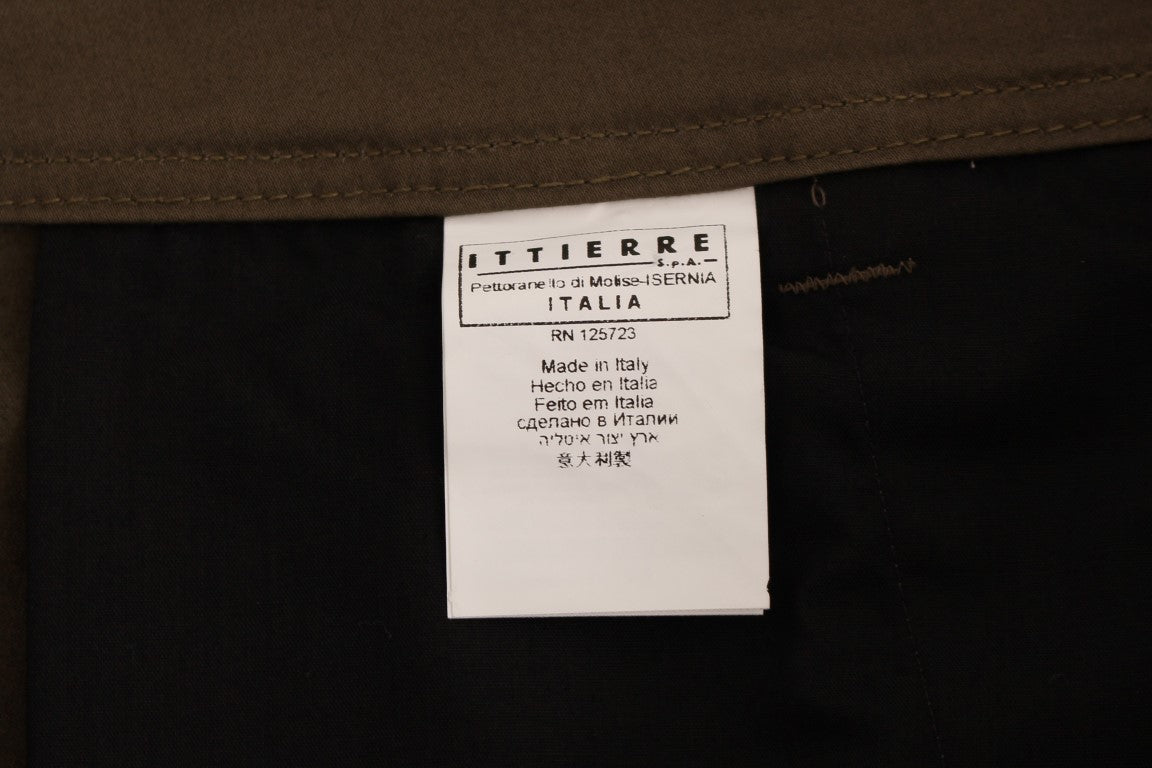 GF Ferre Green Cotton Stretch Pants