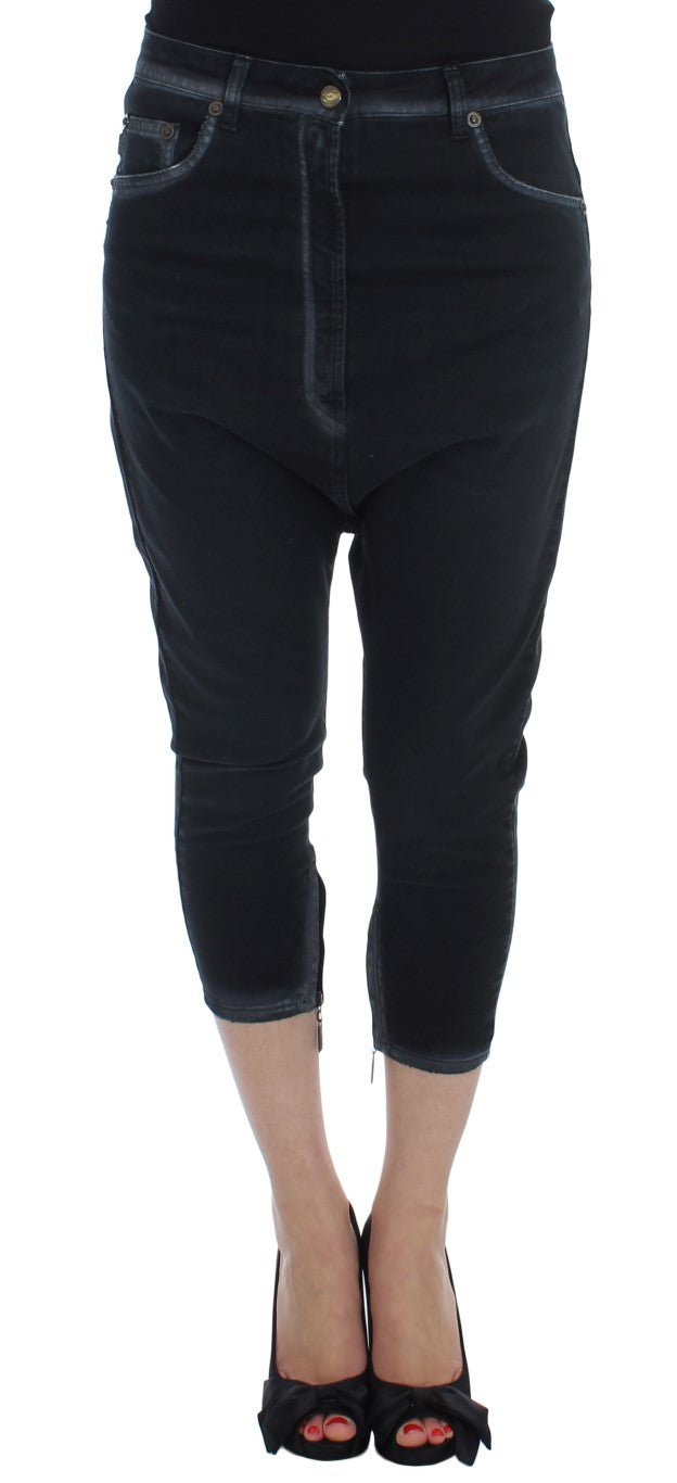 Just Cavalli blue cotton stretch baggy jeans