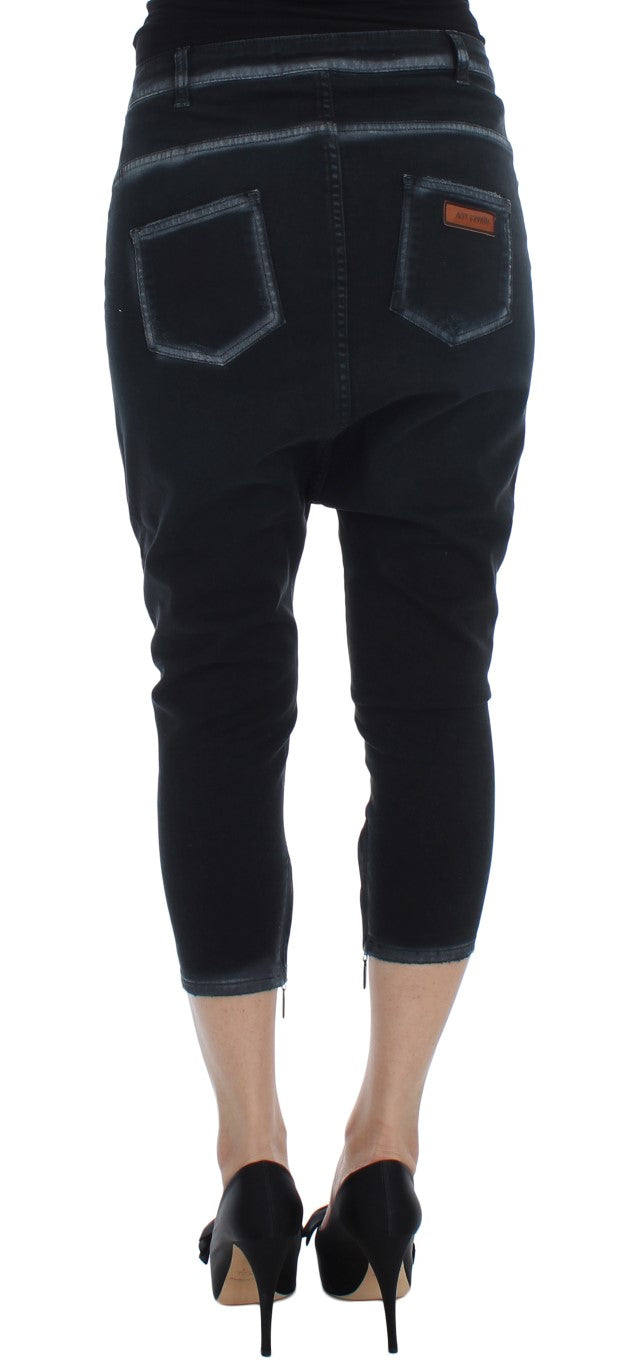 Just Cavalli blue cotton stretch baggy jeans