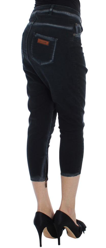 Just Cavalli blue cotton stretch baggy jeans