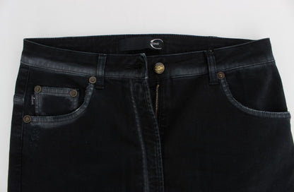 Just Cavalli blue cotton stretch baggy jeans