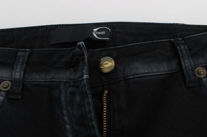Just Cavalli blue cotton stretch baggy jeans