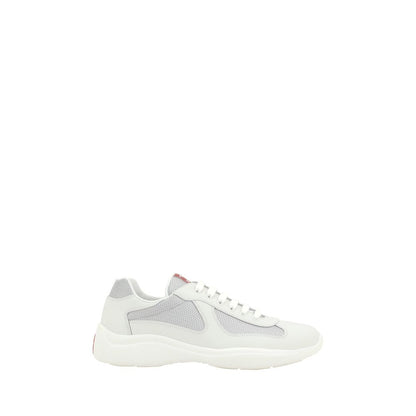 White Prada America’s low top sneakers in leather and polyamide