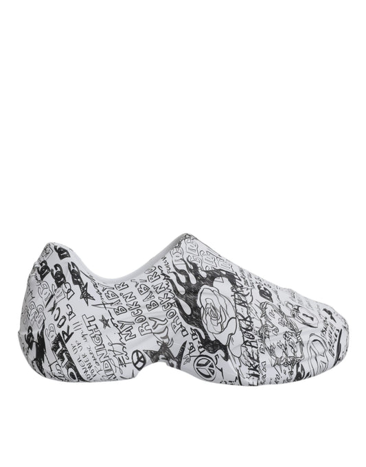 Dolce & Gabbana white and black Daymaster sneakers in calf leather