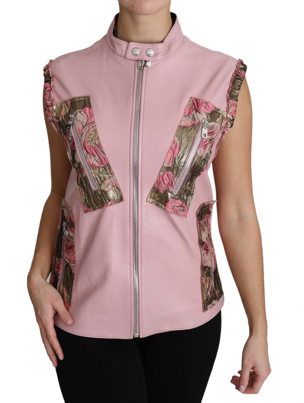 Pink Dolce & Gabbana sleeveless lamb vest