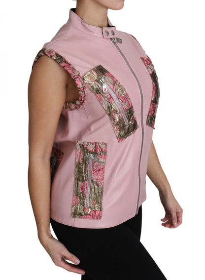 Pink Dolce & Gabbana sleeveless lamb vest