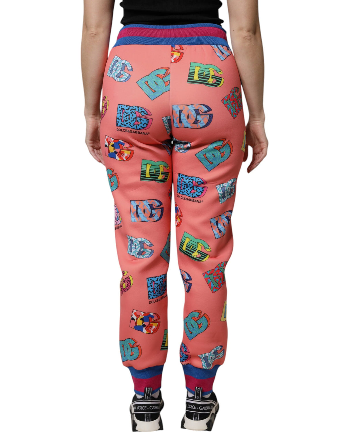 Dolce & Gabbana Pink Logo Monogram Jogger Sweatpants Pants