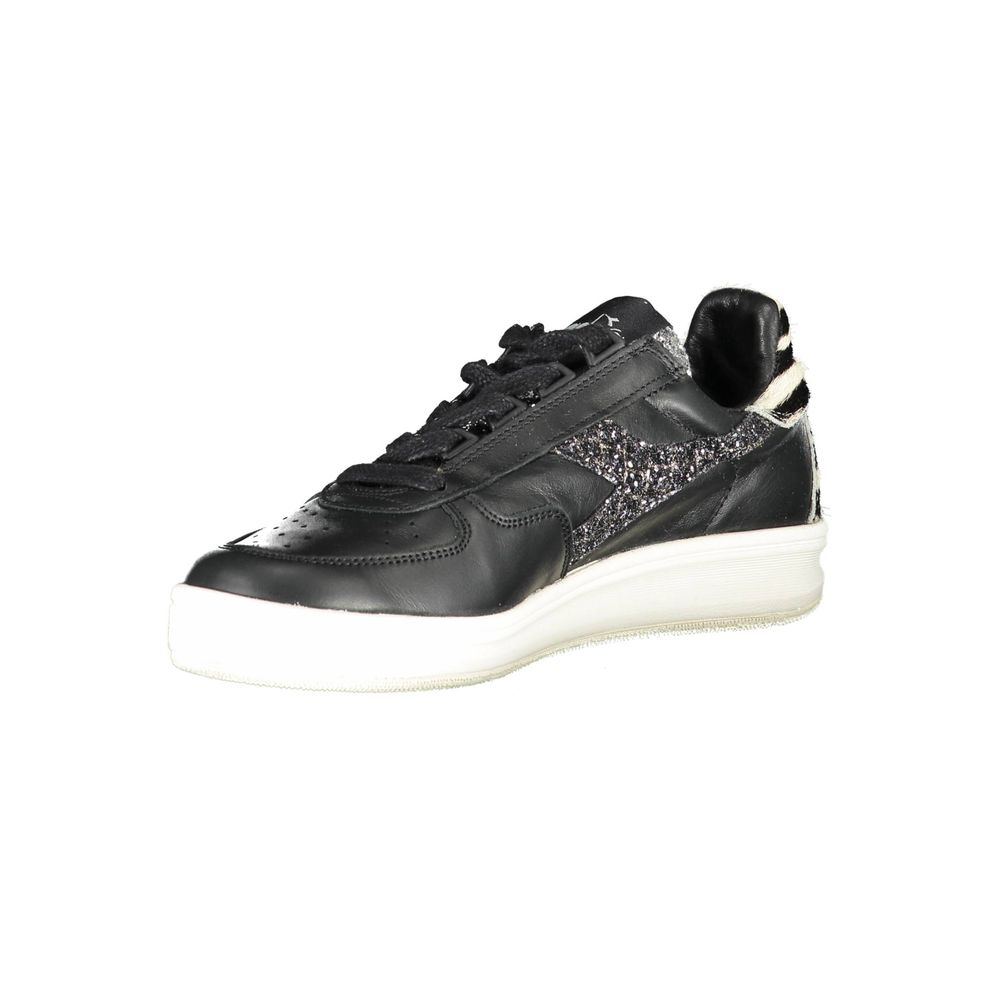 Diadora Black Leather Women Sneaker
