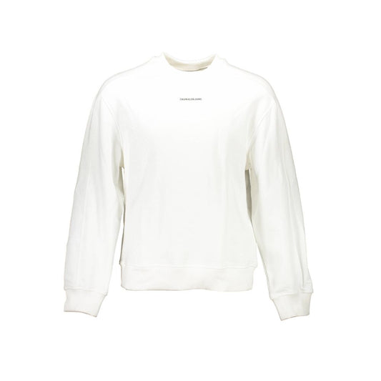 Calvin Klein White Cotton Unisex Sweatshirt