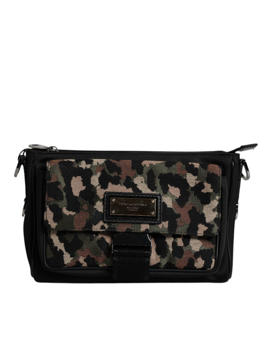 Dolce &amp; Gabbana Multicolor Leopard Jacquard Crossbody Bag