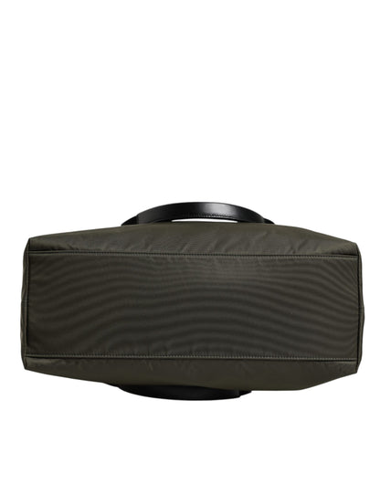 Dolce &amp; Gabbana Military Green Nylon Shoulder Strap Tote Bag