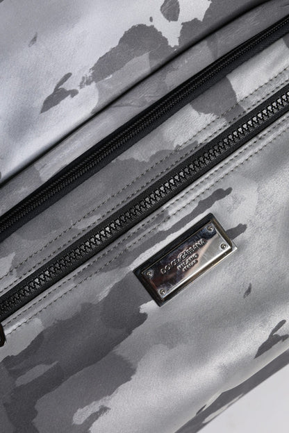 Dolce &amp; Gabbana Black Camouflage Shoulder Strap Logo Plaque Bag