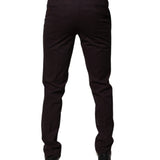 BENCIVENGA Brown Pure Cotton Slim Fit Men Dress Pants