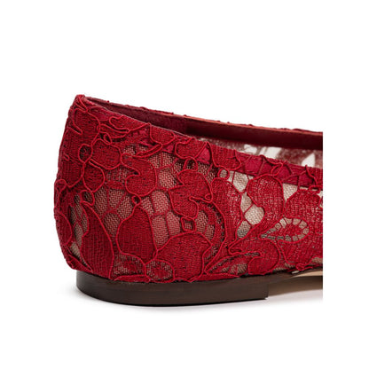 Dolce & Gabbana Red Viscose Ballet Flats