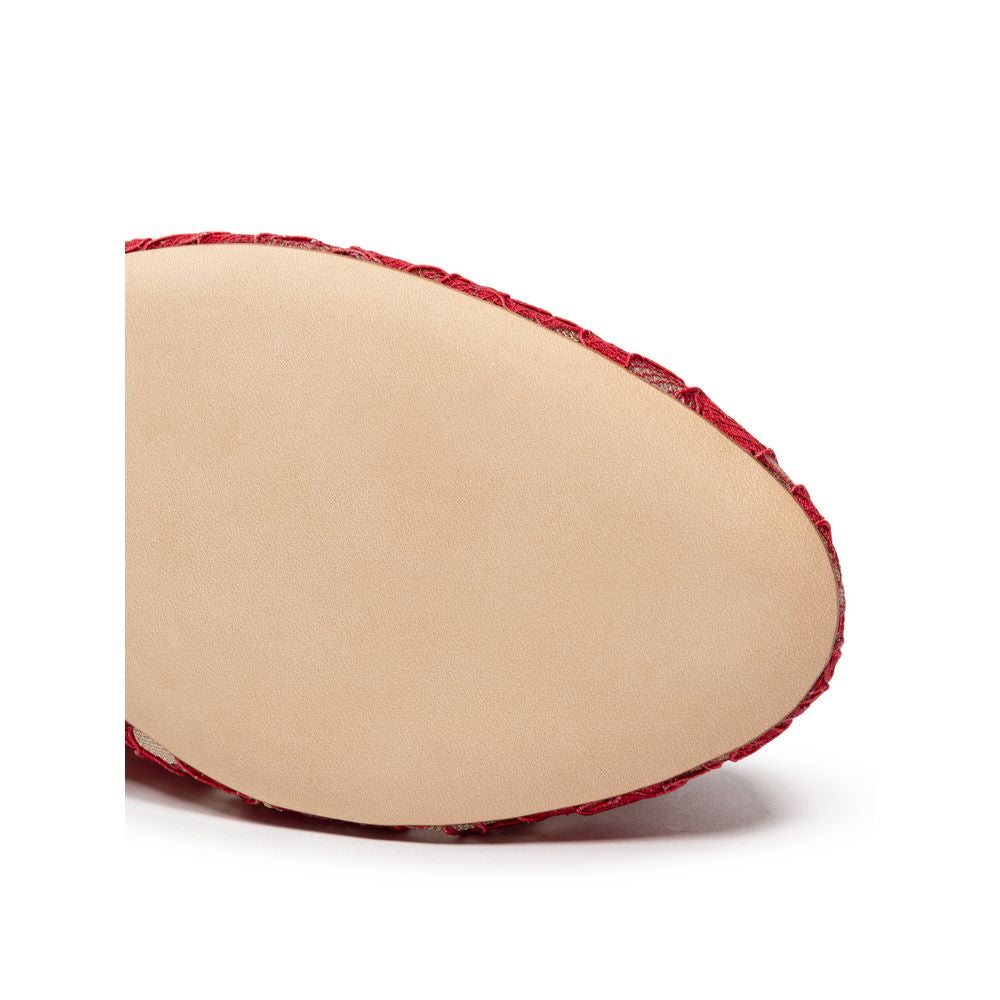 Dolce & Gabbana Red Viscose Ballet Flats