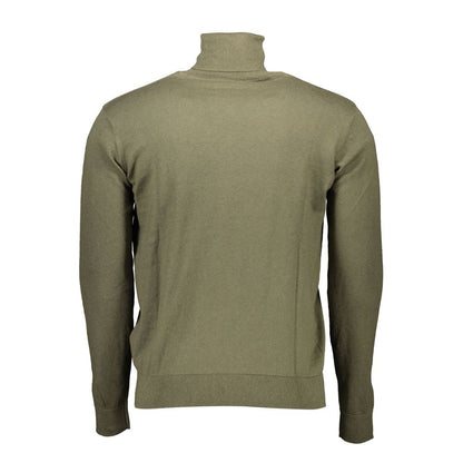 Green U.S. POLO ASSN. men's cotton and cashmere sweater