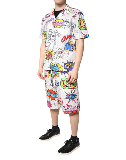Dolce & Gabbana Men's Cartoon-Print Pyjama Set – White