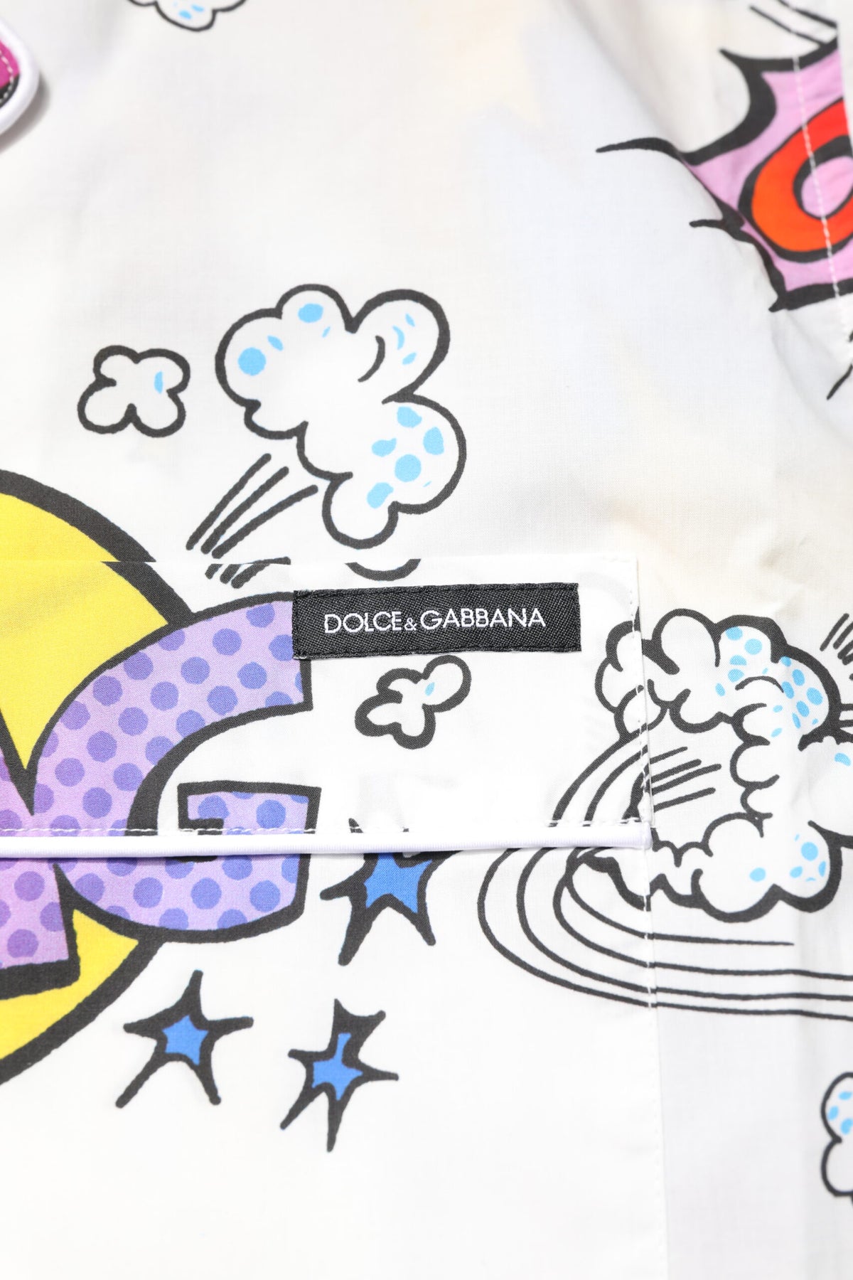 Dolce & Gabbana Men's Cartoon-Print Pyjama Set – White
