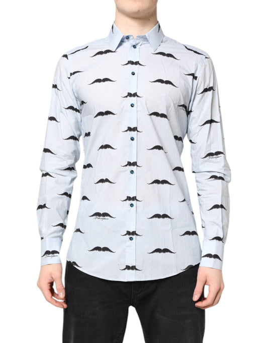 Dolce & Gabbana Light Blue Cotton MARTINI Formal Dress Shirt