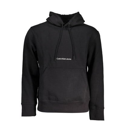 Calvin Klein black cotton and polyester hooded sweatshirt