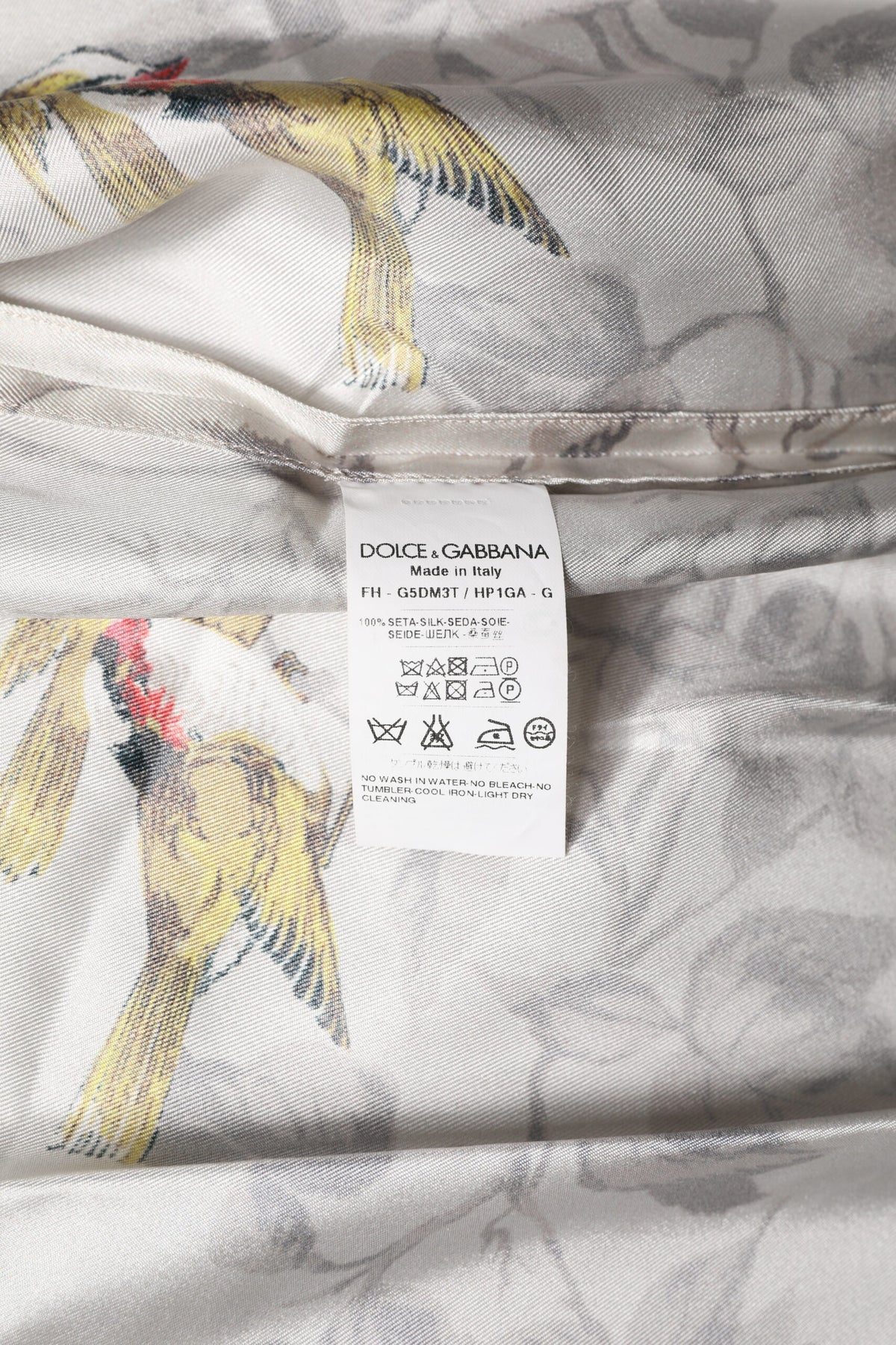 Dolce & Gabbana Multicolor Silk Printed Button Down Shirt